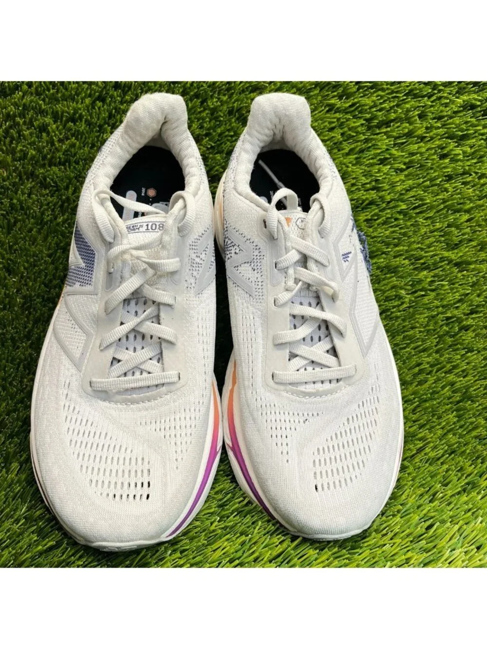 New Balance Fresh Foam x 1080v14 Womens Size 7D Gray Blue Running Shoes Sneakers